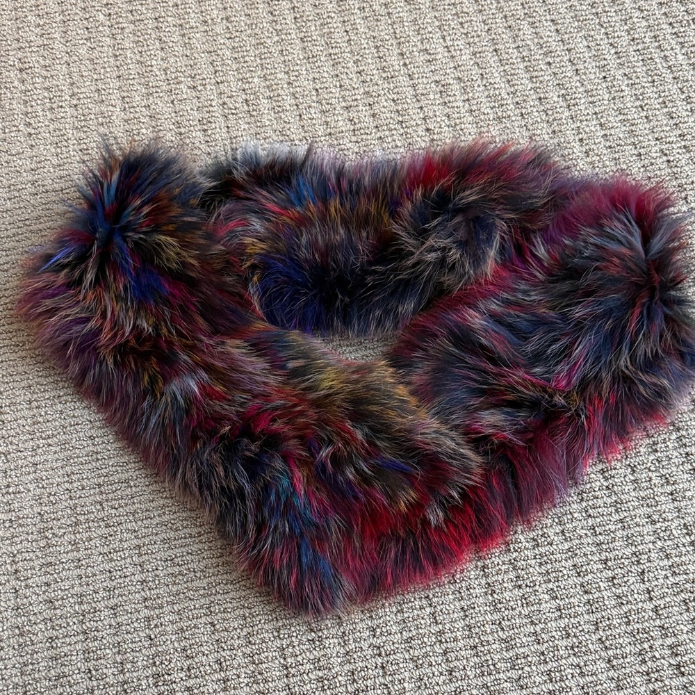 Adrienne Landau Vibrant Faux Fur Scarf